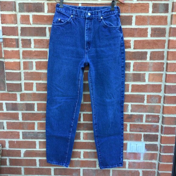 Vintage LEE Mom Jeans Size 12M High Rise Tapered Leg 80s 90s Made in USA - Picture 2 of 7